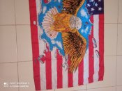 Прапор із зображенням орла USA 90 Х 155 см.