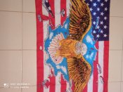Прапор із зображенням орла USA 90 Х 155 см.