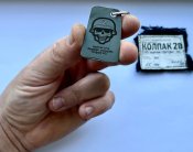 Брелок из трофейной каски оккупанта Колпак 20 гравировка