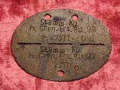 Жетон вермахту Stamm.Kp.Pz.Gren.Ers.Btl.92