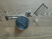 Тримач з Лупою 2.5х крат,Третя Рука для паяння JM-506,2 затискачі-крокодили,підставка для паяльника