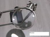 Тримач з Лупою 2.5х крат,Третя Рука для паяння JM-501,2 затискачі крокодили для плат