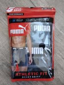 5 шт Термотрусы Влагоотводящие высокотехнологичные Puma Active Boxer Briefs 36-38 size Оригинал США