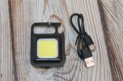 Портативний ліхтарик брелок на карабіні з магнітом Mini COB 500 lum (1753)