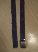 Текстильный брючный ремень Rugby Ralph Lauren, USA. Navy blue 1914. 106 см