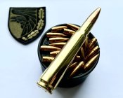Макет 50bmg с гравировкой и шевроном