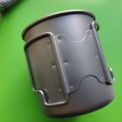 Титанова кружка Boundless Voyage з кришкою та складаними ручками, 420ml, нова