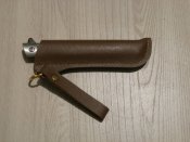 Нож складной Танто Флиппер M390 Дамаск Tanto Flipper на подшипниках с чехлом из кожзама