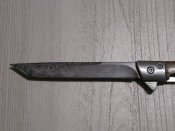 Нож складной Танто Флиппер M390 Дамаск Tanto Flipper на подшипниках с чехлом из кожзама