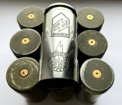 Карандашница из гильзы Бредли лазерная гравировка Азов