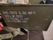 Повністю комплектне пакування , цинк з під набоїв 5.56 NATO