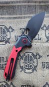 Ніж CJRB Caldera Black-Red, AR-RPM9 Steel, G10