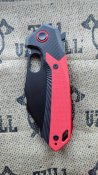 Ніж CJRB Caldera Black-Red, AR-RPM9 Steel, G10