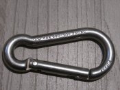 Карабін з нержавіючої сталі Inox AISI 316 ITALY,висока міцність на розрив