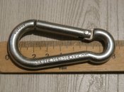 Карабін з нержавіючої сталі Inox AISI 316 ITALY,висока міцність на розрив