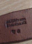 Кожаный ремень армии Швейцарии, 1976 год. 130 см.