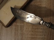 2Ф# Ніж старовинний для масла посрібленний виробництва Франціі
