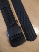 Ремень с карманом "Money belt". Чёрный. 124 см.