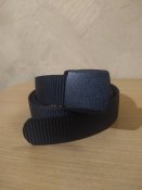 Ремень с карманом "Money belt". Чёрный. 124 см.