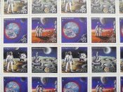Аркуш марок СССР 1989 рік  Космос "Всесвітня філателістична виставка "Експо-89"