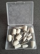 Полірувальні насадки 20 шт набір для гравера DREMEL, бормашинки, у зручному боксі