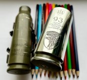 Карандашница из гильзы Бредли 93 ОМБР лазерная гравировка