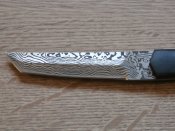 Мисливський ніж Самурай Дамаск Tanto Blade 21см в ножнах з екошкіри,ручка дерево