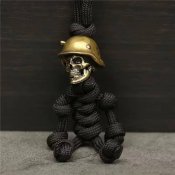 Намистина (бусина) "Nazi Scull Gold" з паракордовою людиною
