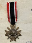KVK-2го с мечами и наградным документом.