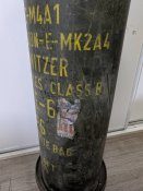 Тубус контейнер порохового заряду, висота 70 см, 155 мм гаубиці