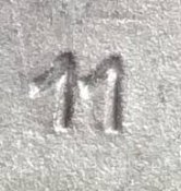 Знак "За ранение 1939" в серебре. Клеймо "11".