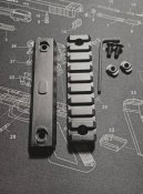 Планка Weaver аллюминиевая, на базу m-lock, 9 слотов