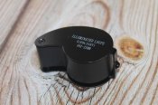 Ювелірна лупа 40Х-25 мм з LED-підсвіткою у футлярі Black (1756)