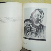 Раритетна стара книга "Hitler in der Karikatur der Welt". Гітлер у своїй карикатурі . Колекція зображень ".