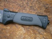 Ніж туристичний похідний АК-47 Black з ножнами 30 см склобій стропоріз кресало компас точилка свисток