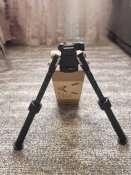Телескопические сошки копия Atlas BT10-LW17 под вивер с быстросьемным креплением
