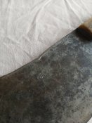 2Щ# Сокира кухонна з клеймом виробництва Франціі з тавром