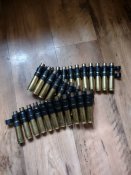 Лента 12,7 Browning. 20 шт гильз в ленте.