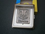 Футляр металевий на 20 сигарет Тризуб UA-9