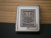 Футляр металевий на 20 сигарет Тризуб UA-9