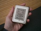Футляр металевий на 20 сигарет Тризуб UA-9