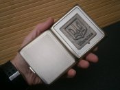 Футляр металевий на 20 сигарет Тризуб UA-9