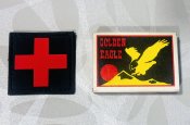 Прошитий обʼємний патч "Червоний Хрест" полівінілхлорид (ПВХ) - 38 мм.