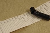 Бланк вкладыш в смертный медальон ЛОЗ советского солдата РККА, ww2