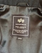 Бушлат чорний Alpha Industries, розмір L