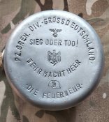 Репліка кружки алюм. 0,5л. панцер-гренад. дивізії Вермахта "Гроссдойчланд"