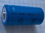 Аккумулятор 16340 Li-Ion 1300 mAh 3,7V