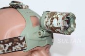 Камуфляжний Налобний ліхтарик з двома зарядками (1334)