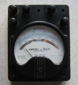 Ампер-вольтметр бакелит Westinghouse USA...