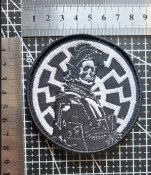 Шеврон Скелет на тлі чорного сонця № 1656
